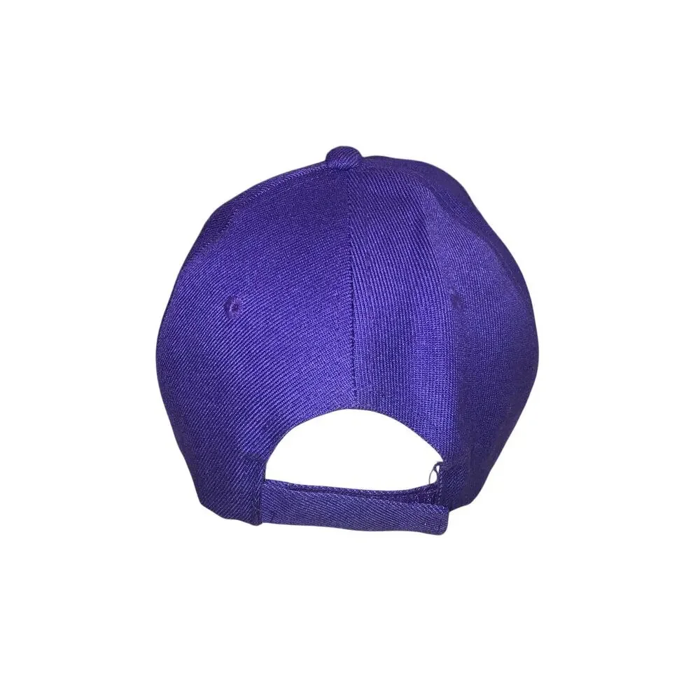 Free Hat Baseball Cap Purple Gold Embroidered Adjustable One Size Unisex